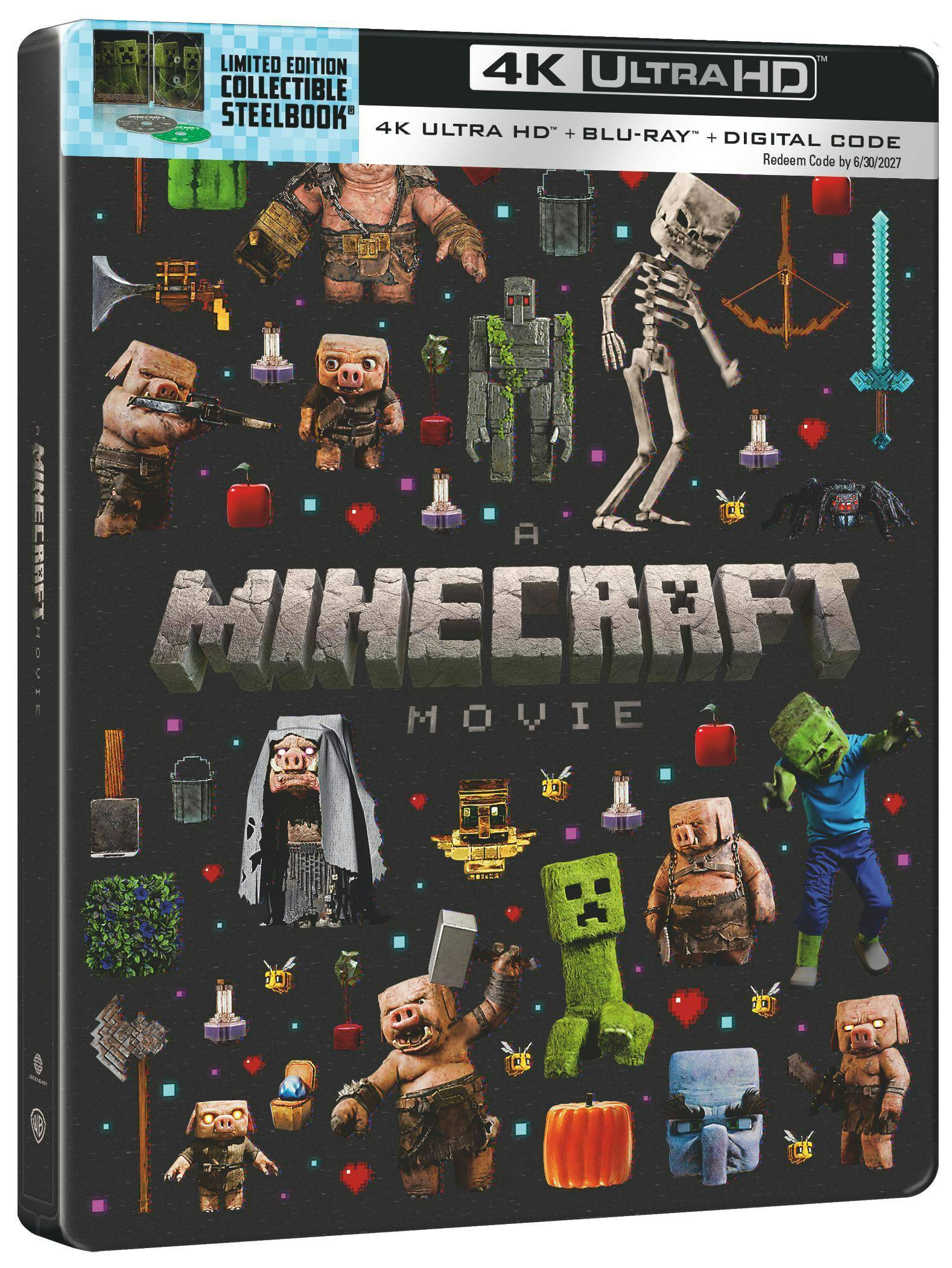 Back. A Minecraft Movie (Limited Edition 4K Ultra HD Steelbook + Blu-ray) [UHD].