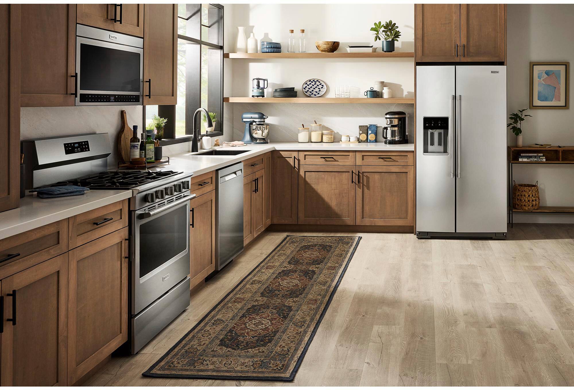 Alt View 20. Maytag - 28.7 Cu. Ft. Side-by-Side Built-in Refrigerator with Arctic Blue Interior - Fingerprint Resistant Stainless Finish.