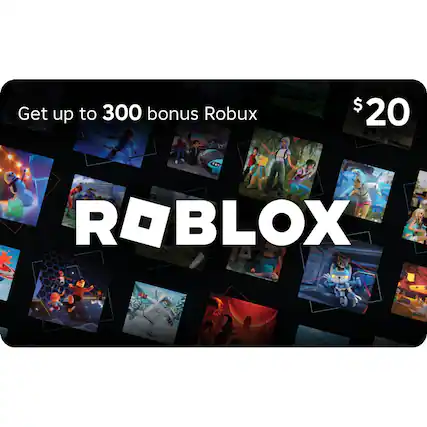 Get up to 300 bonus Robux $20 ROBLOX