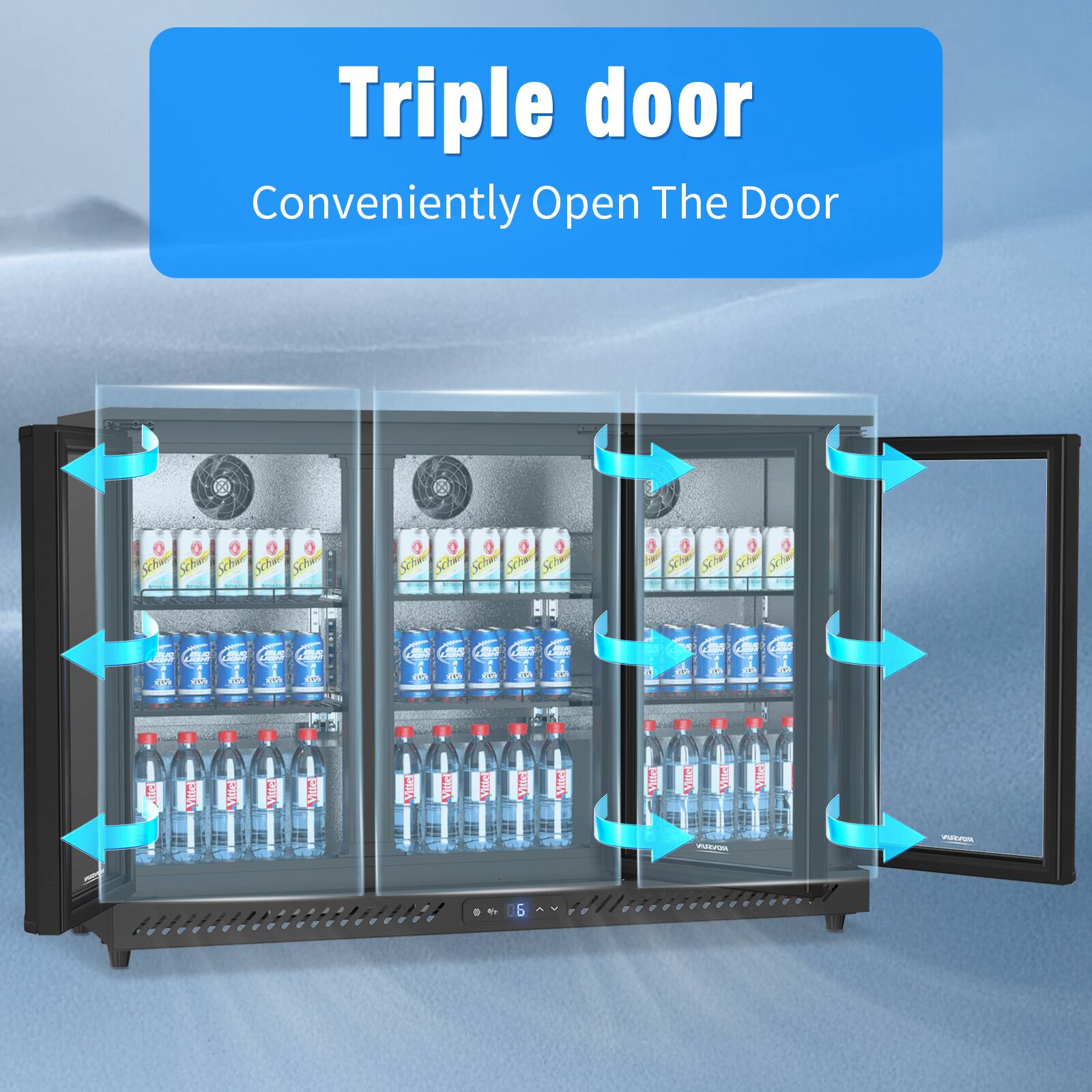 Triple door  
Conveniently Open The Door