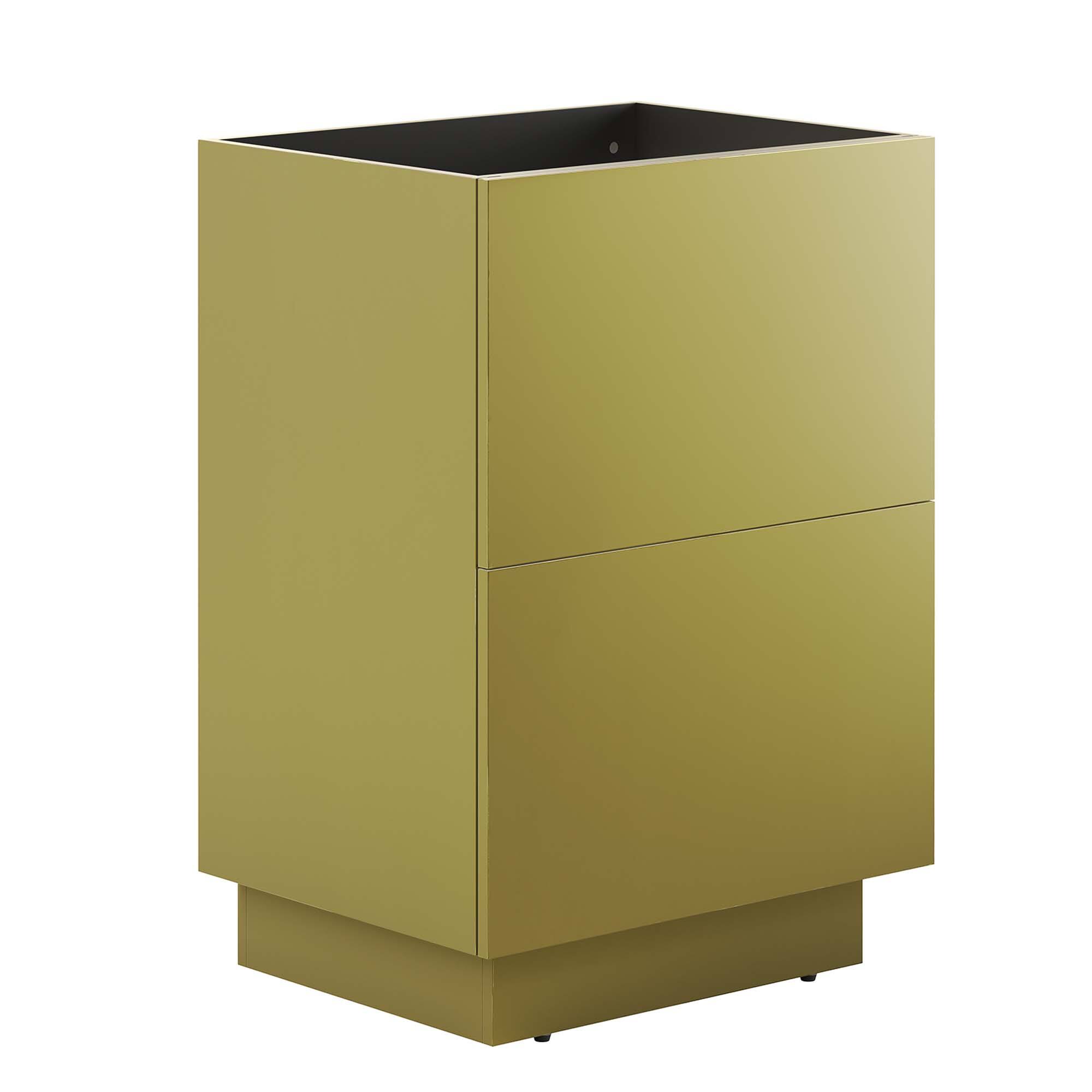 Angle. Modway - Quantum Bathroom Cabinet Basin Not Included by Modway - Gold.