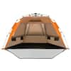 Front. Costway - Pop-up Beach Tent Portable Beach Shade for 3-4 Persons UPF 50+ Protection - Orange.