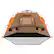 Front. Costway - Pop-up Beach Tent Portable Beach Shade for 3-4 Persons UPF 50+ Protection - Orange.
