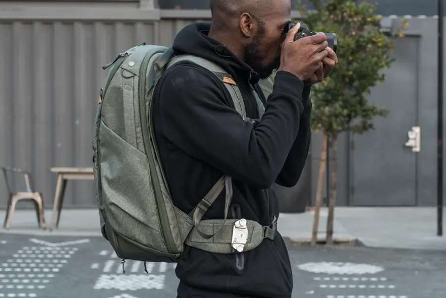 Alt View 16. Peak Design - Travel Backpack 45L - Sage Green.