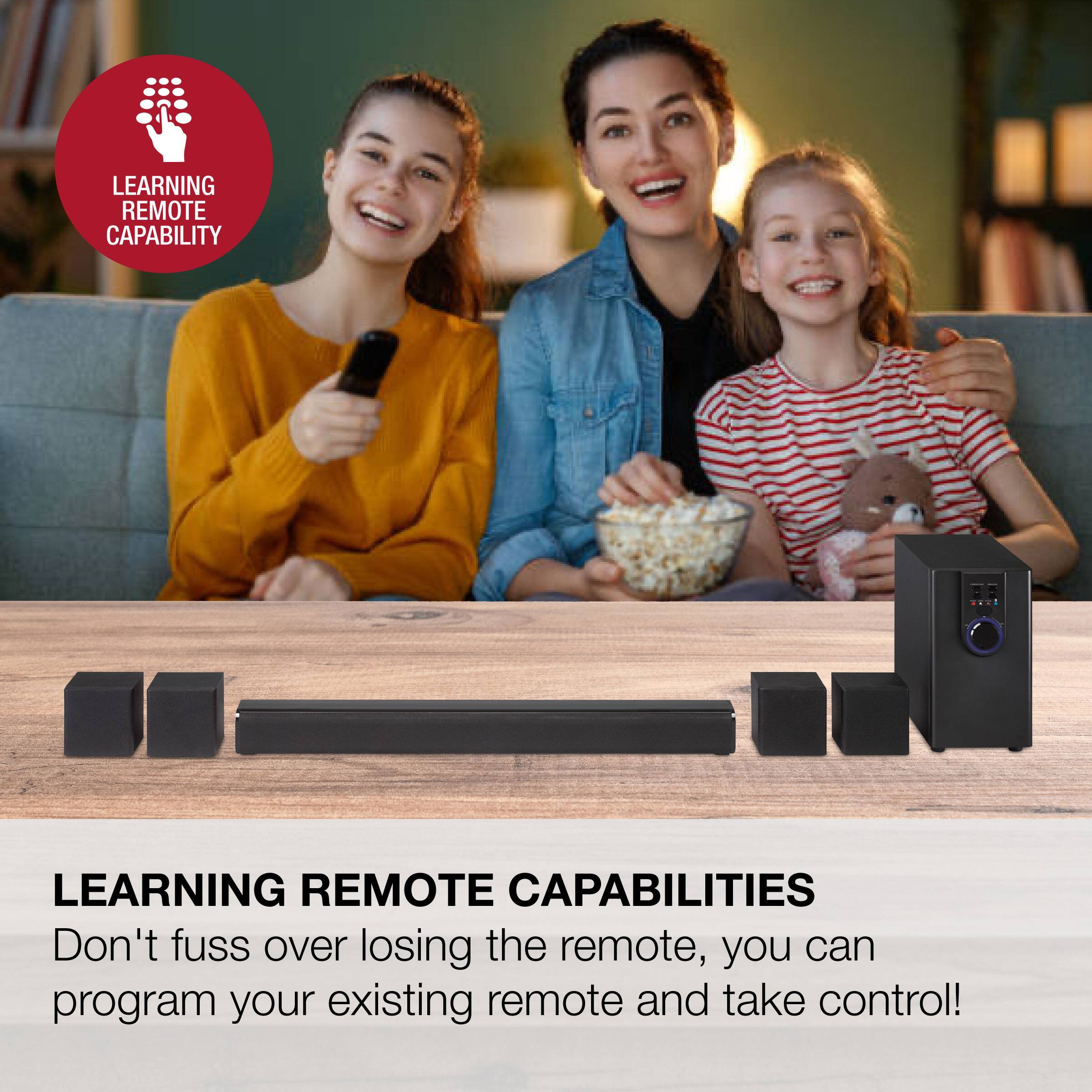 LEARNING REMOTE CAPABILITIES

Don't fuss over losing the remote, you can program your existing remote and take control!
