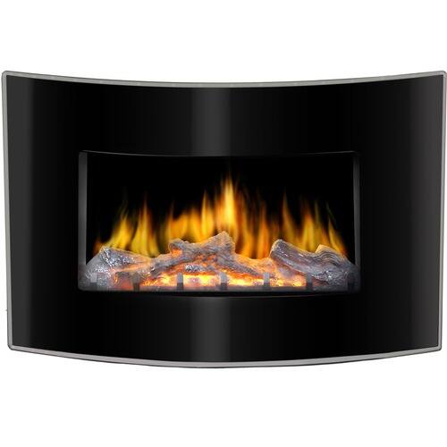 Front Standard. Lofty - Valencia Wall Mountable Electric Fireplace - Indoor Usage - Heating Capacity 1.50 kW - Black.
