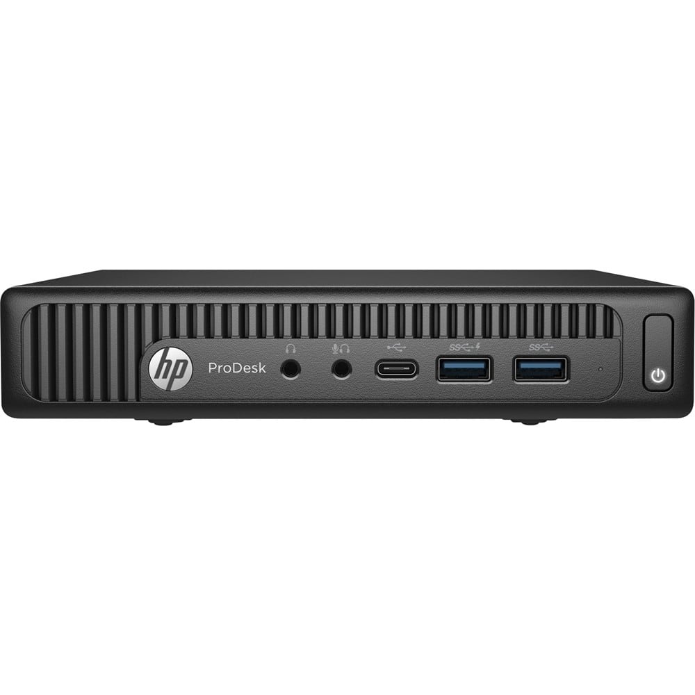 Front. HP - EliteDesk Desktop - Intel Core i7 - 8GB Memory - 500GB Hard Drive - Black.