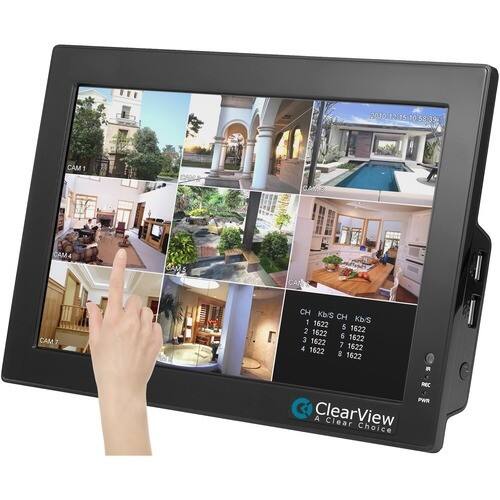 Front Standard. ClearView - Surveillance - 4-Channel, 4-Camera Security System with Touch Screen Monitor and DVR.