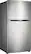 Angle. Insignia™ - 21 Cu. Ft. Top-Freezer Refrigerator - Stainless steel look.