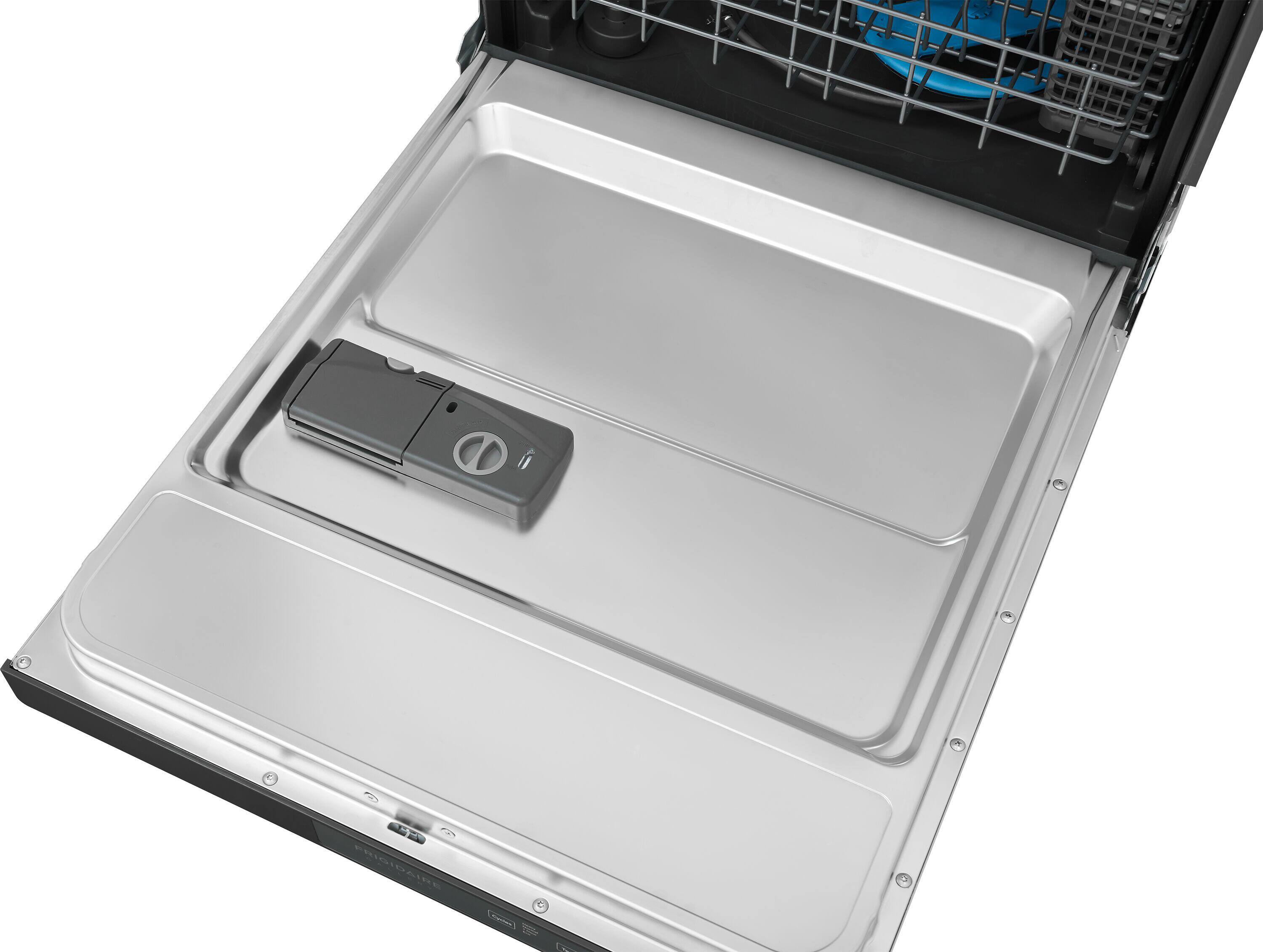 Alt View 5. Frigidaire - Gallery 24" Top Control Built-In Hybrid Tub Dishwasher with OrbitClean, Maxboost Dry, and 51 dBA - Smudge-Proof Stainless Steel.