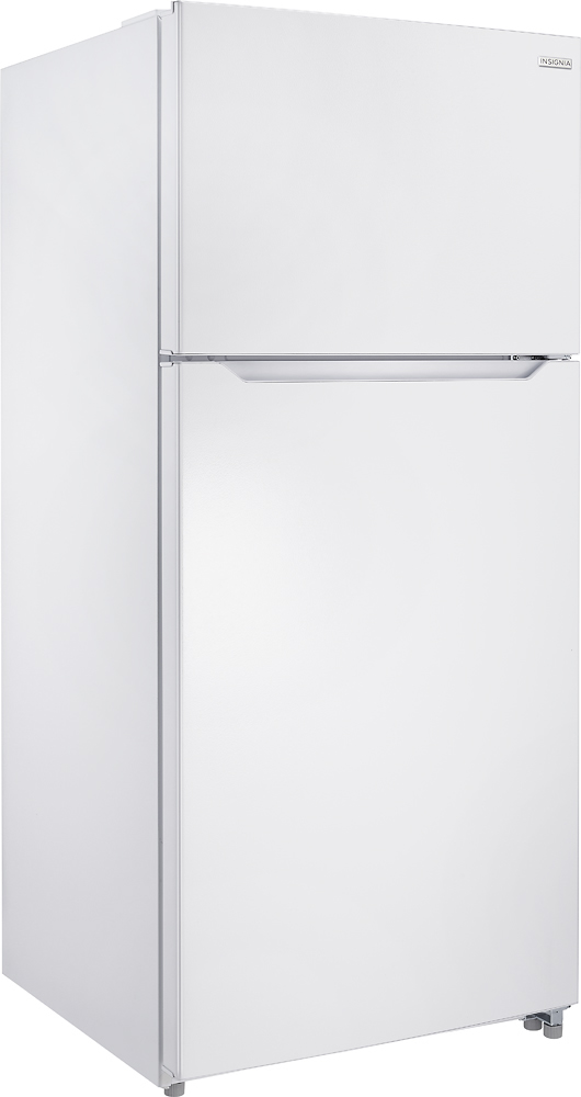 Angle View: Insignia™ - 18 Cu. Ft. Top-Freezer Refrigerator - White