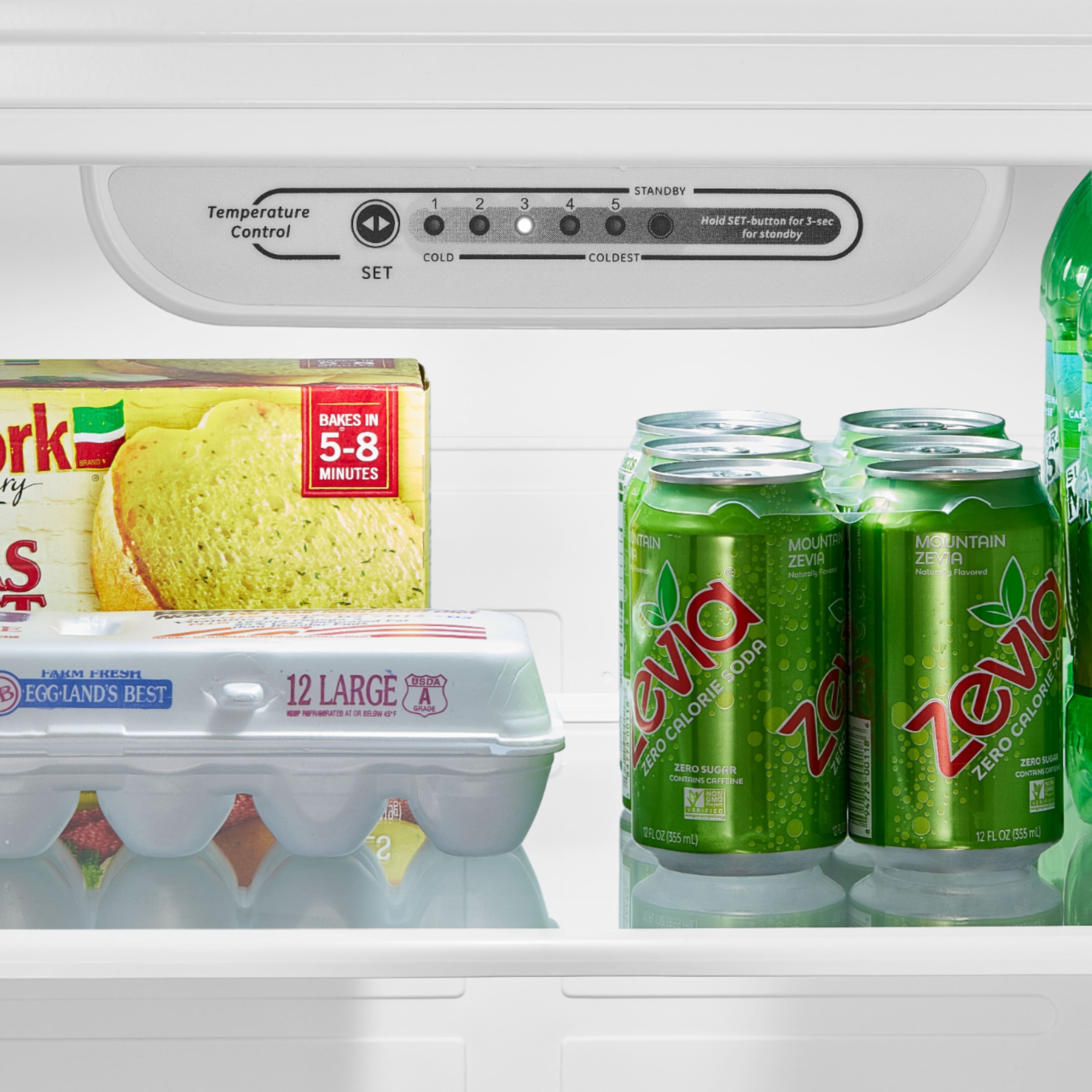 Alt View 13. Insignia™ - 18 Cu. Ft. Top-Freezer Refrigerator - Stainless Steel.