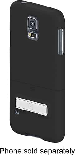 Front. Platinum™ - Kickstand/Holster for Samsung Galaxy S 5 Cell Phones - Black.