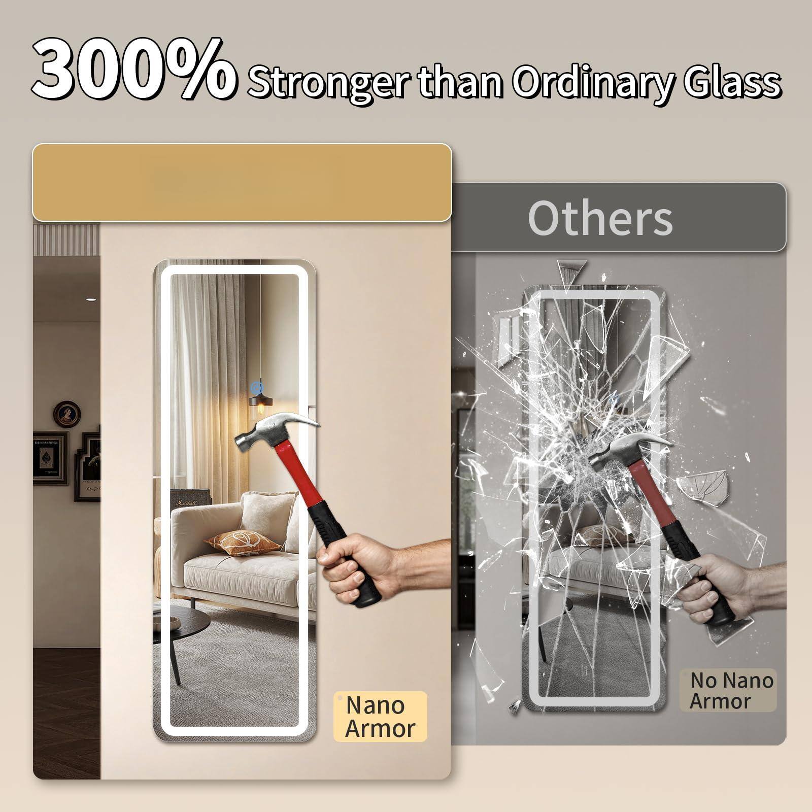 300% Stronger than Ordinary Glass

Nano Armor

Others

No Nano Armor