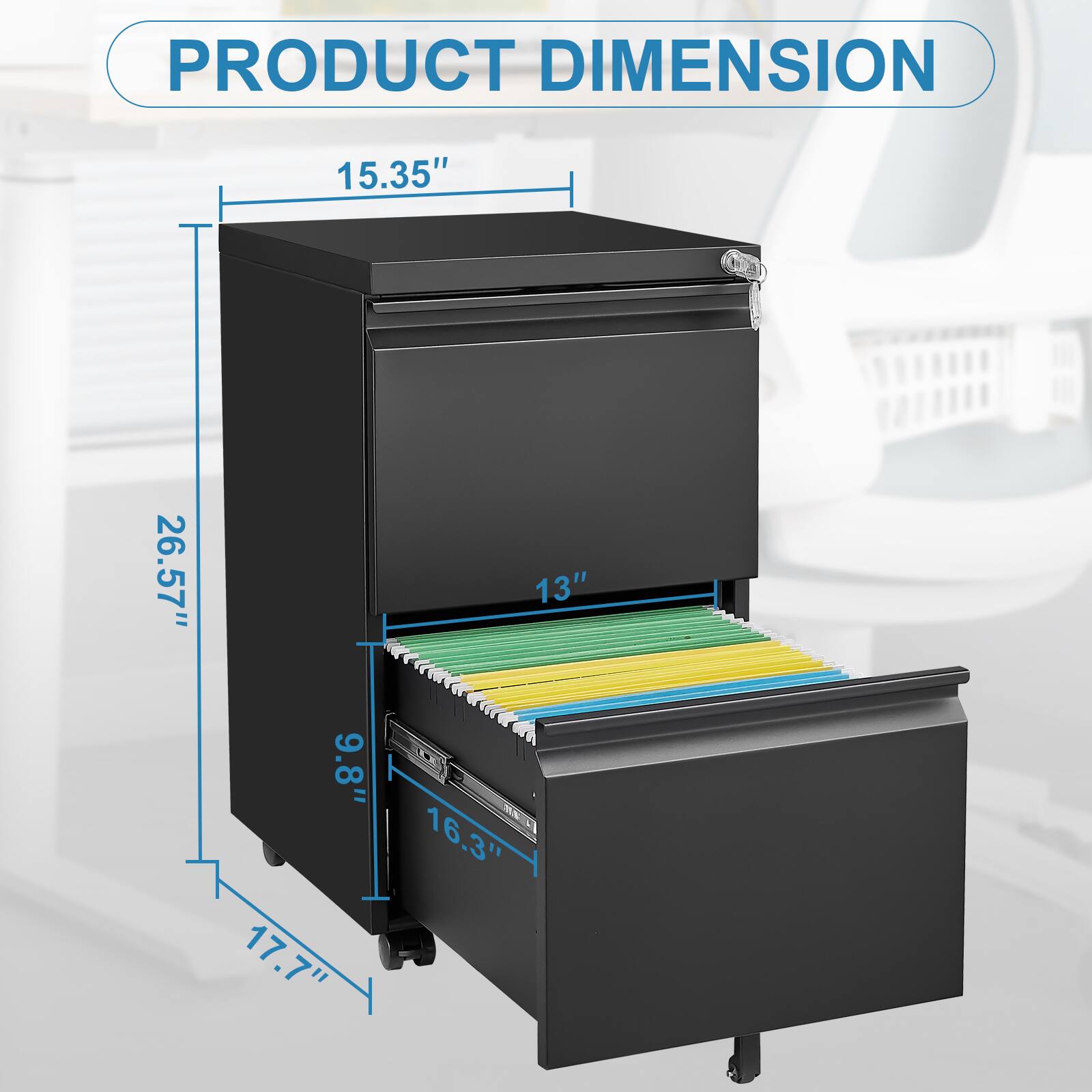 PRODUCT DIMENSION

15.35"  
26.57"  
13"  
9.8"  
17.7"  
16.3"