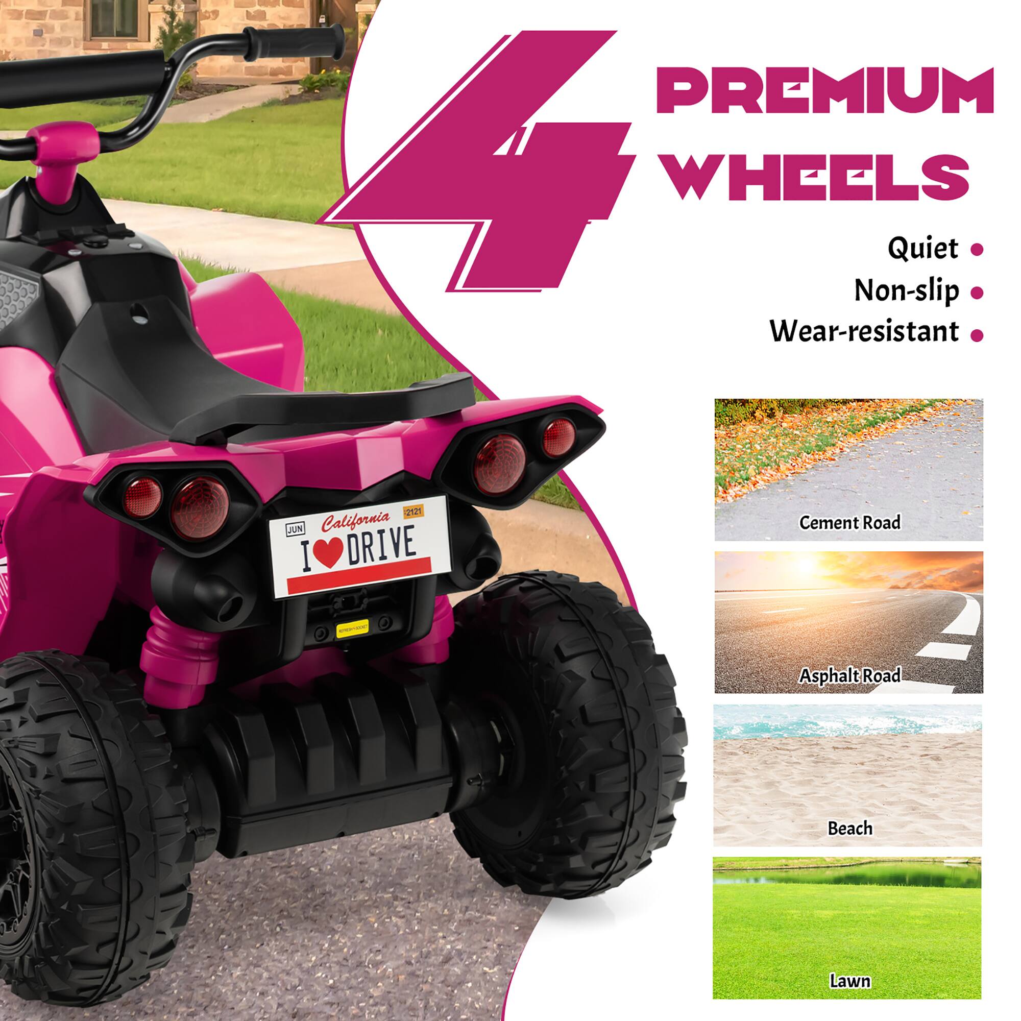 PREMIUM 4 WHEELS Quiet Non-slip Wear-resistant

Cement Road | Asphalt Road | Beach | Lawn