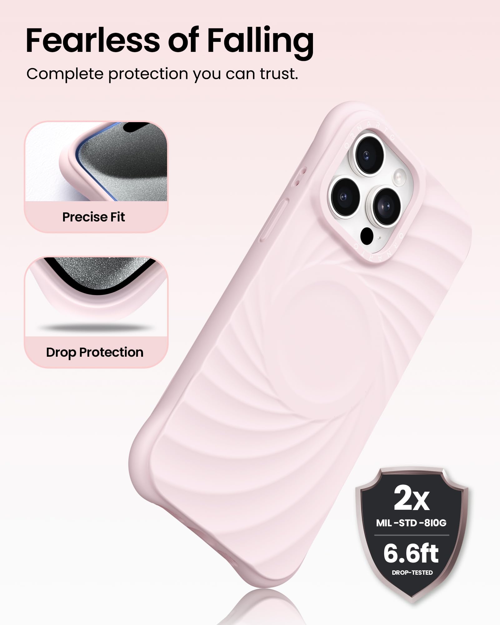 Ornarto Vortuxe for iPhone 15 Pro Case 6.1