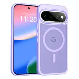 UUCOVER - Magnetic Case for Google Pixel 11 Pro, Compatible with MagSafe, Drop Protection Shockproof Slim Translucent Matte Cover - Purple