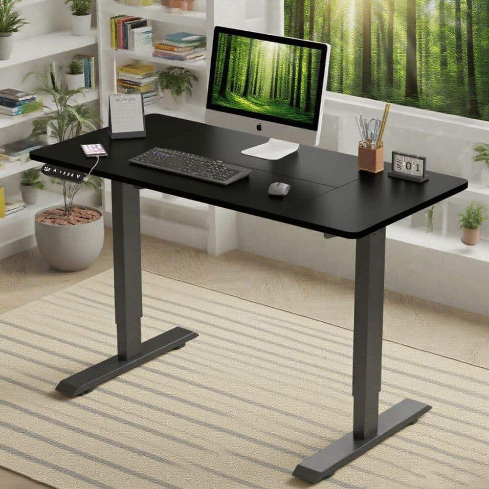 Kadyn - 55" Electric Height Adjustable Standing Desk, Lift-up Computer & Gaming Table for Home Office - Black