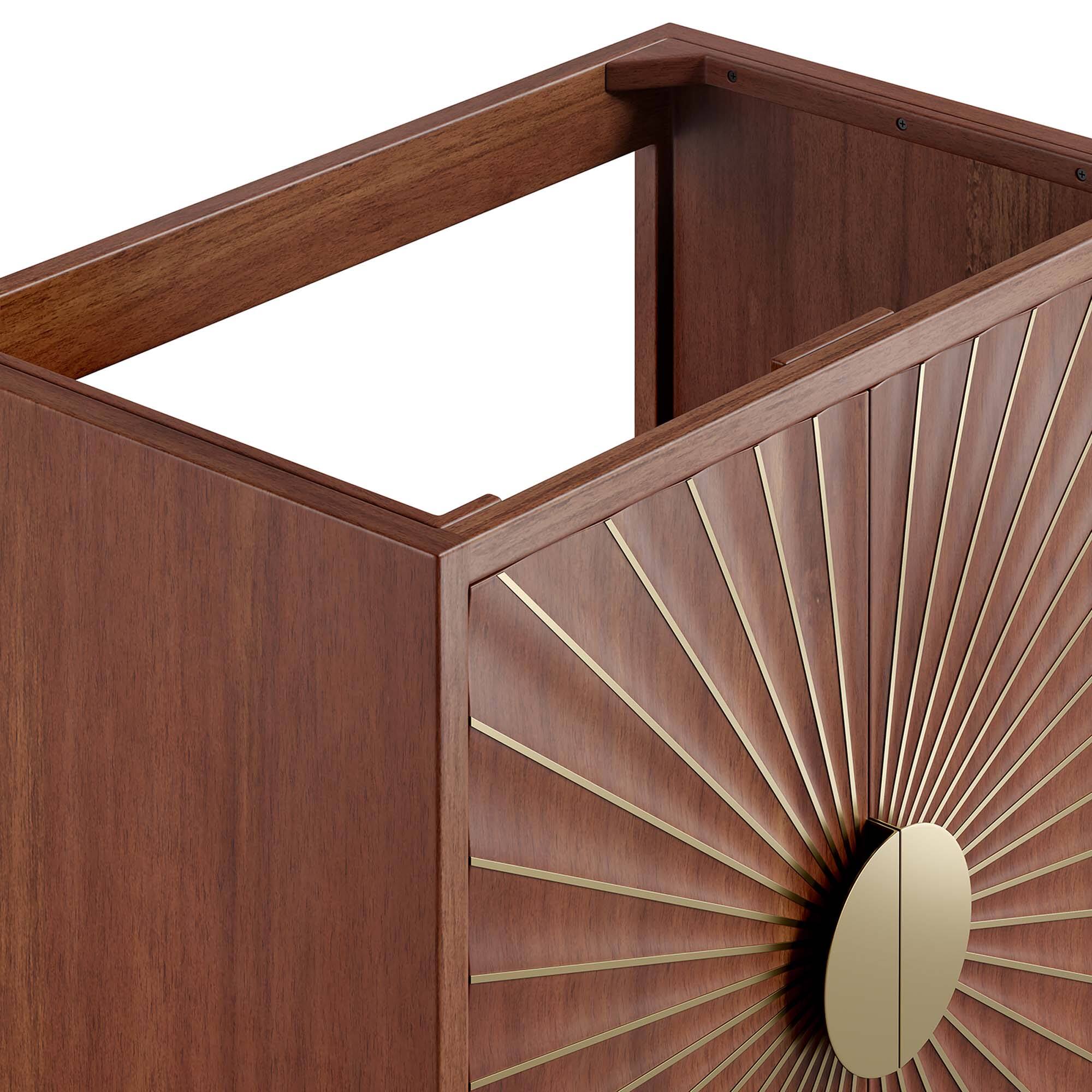 Alt View 5. Modway - Daylight Bathroom Cabinet Basin Not Included by Modway - Walnut.