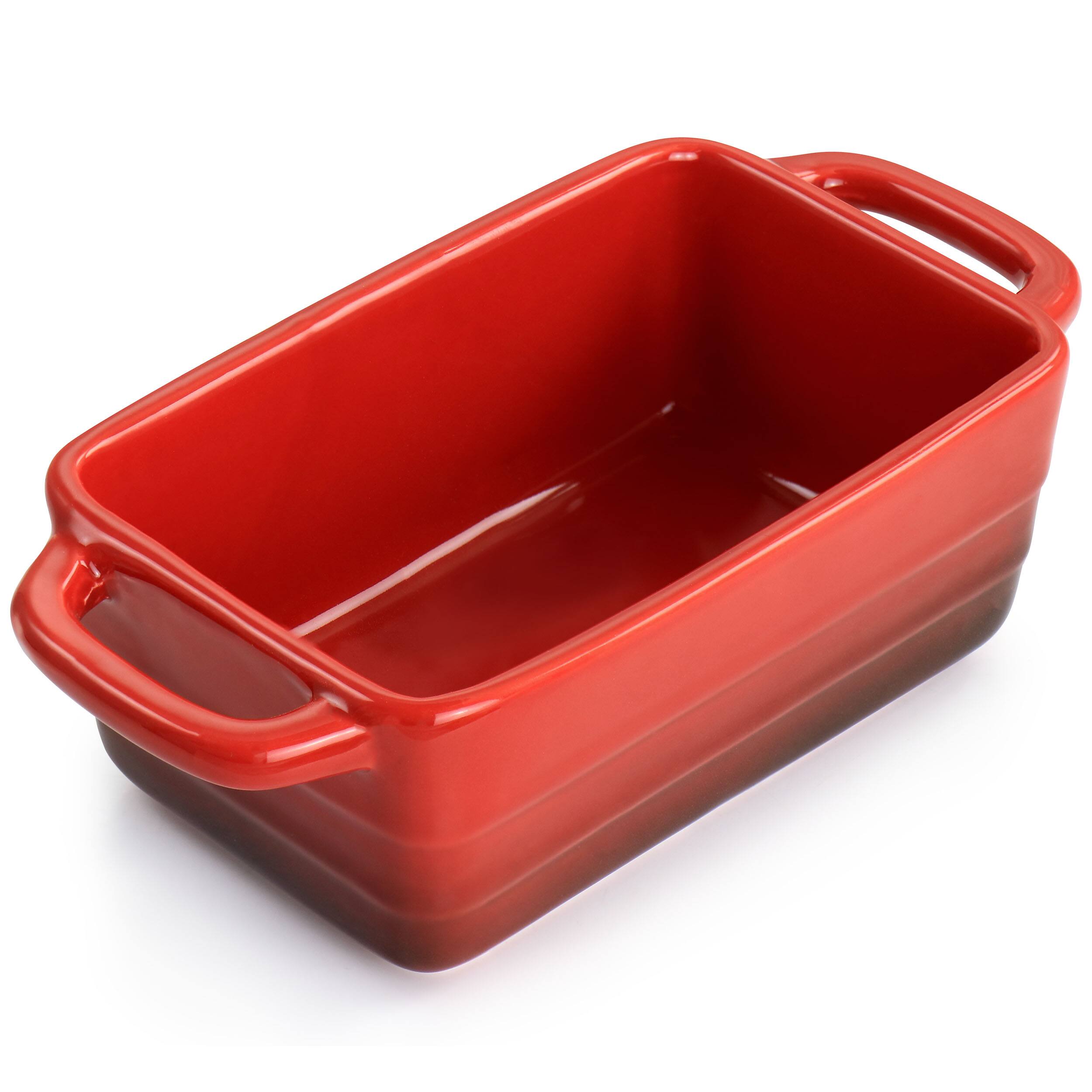 Alt View 2. Crock-Pot - Crock Pot Appleton 6 Piece 12 Ounce Stoneware Mini Loaf Pan Baker Set in Gradient Red - Gradient Red.