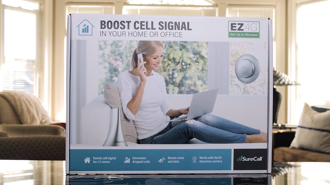 SureCall EZ 4G Fiveband Home Cellular Signal Booster Silver SURECALL