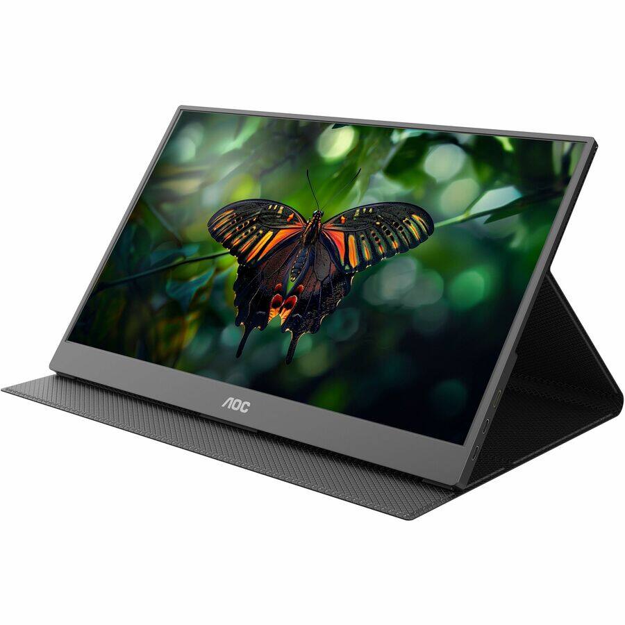 Alt View 2. AOC - AOC 16E10 - 15.6 inch Portable Monitor, LED, FHD, 2xUSB-C, Mini-HDMI, 3 Year Manufacturer Warranty - 16" - 15.6" - Black.