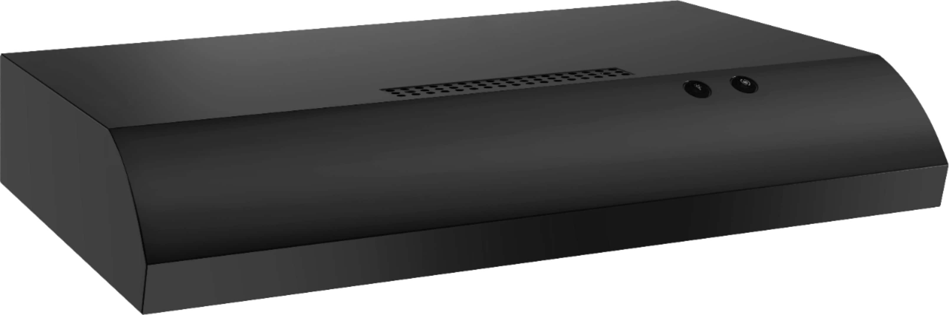 Angle. Whirlpool - 30" Recirculating Range Hood - Black.