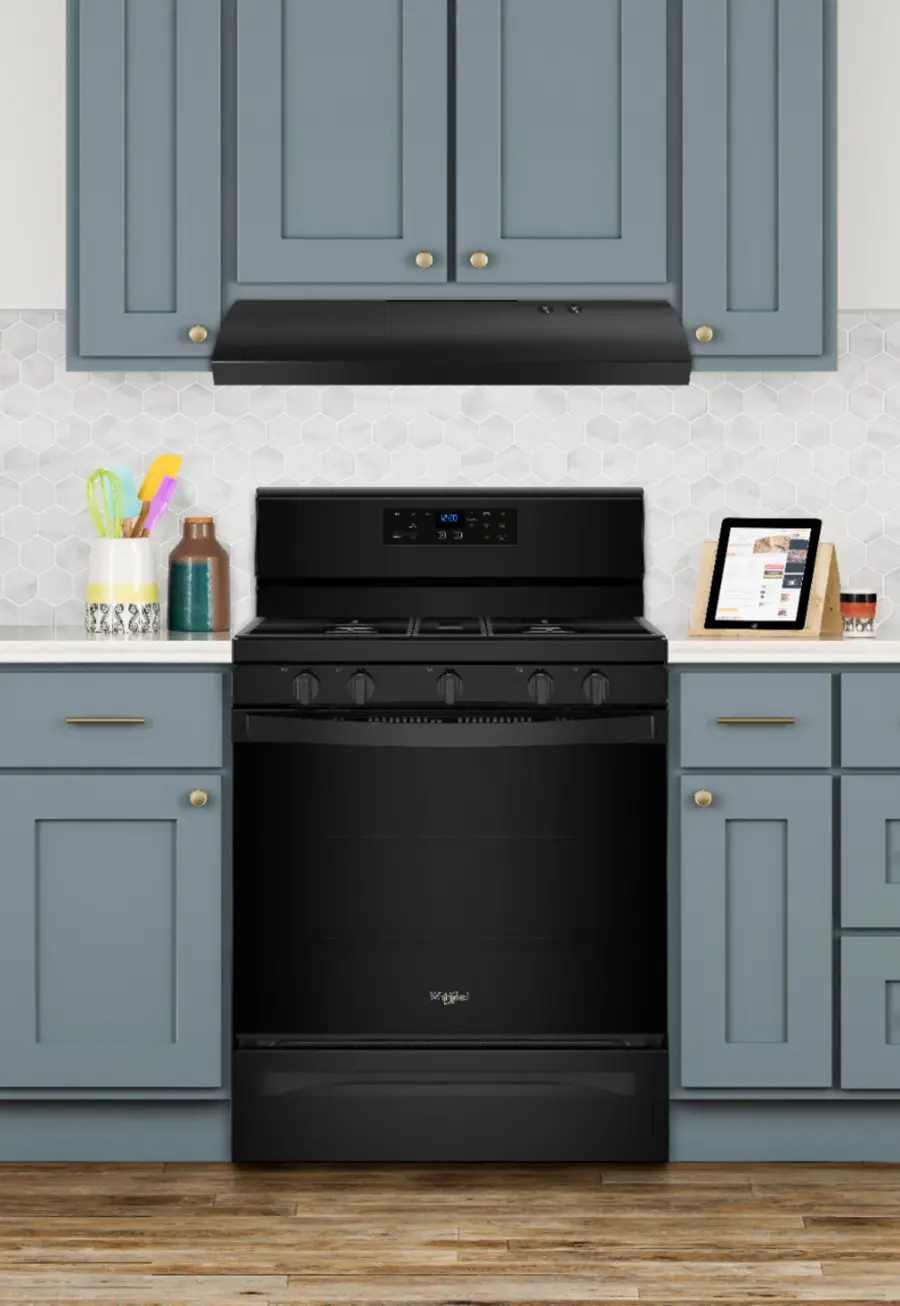 Alt View 13. Whirlpool - 30" Recirculating Range Hood - Black.