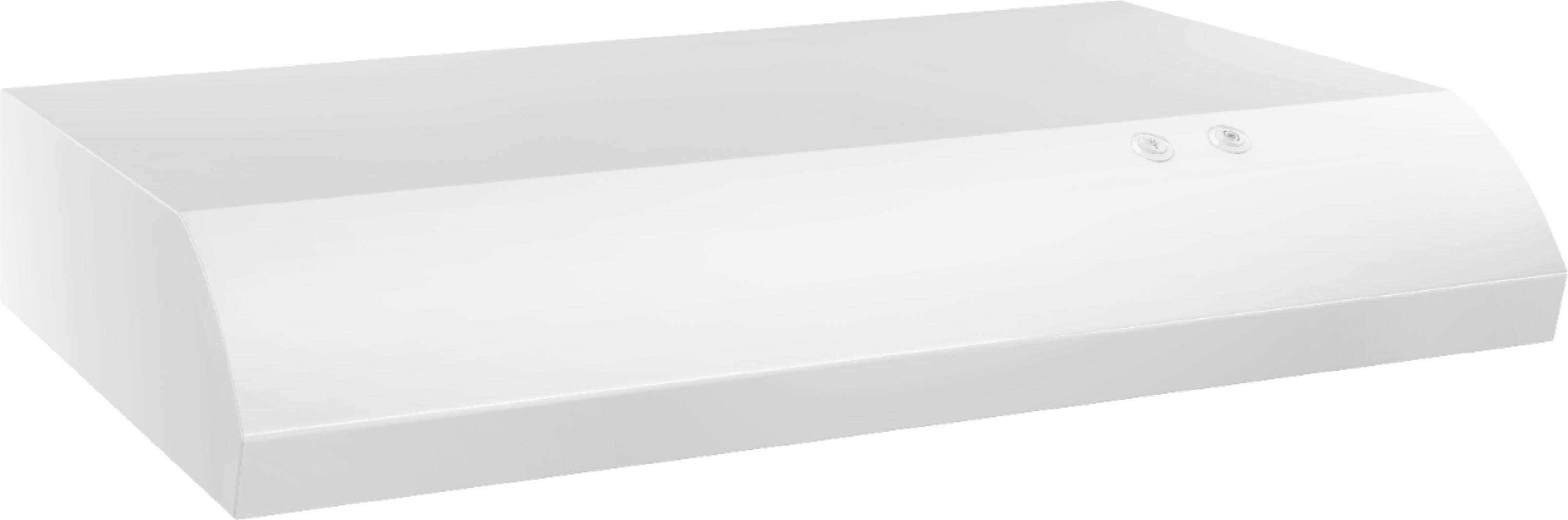 Angle. Whirlpool - 30" Recirculating Range Hood - White.