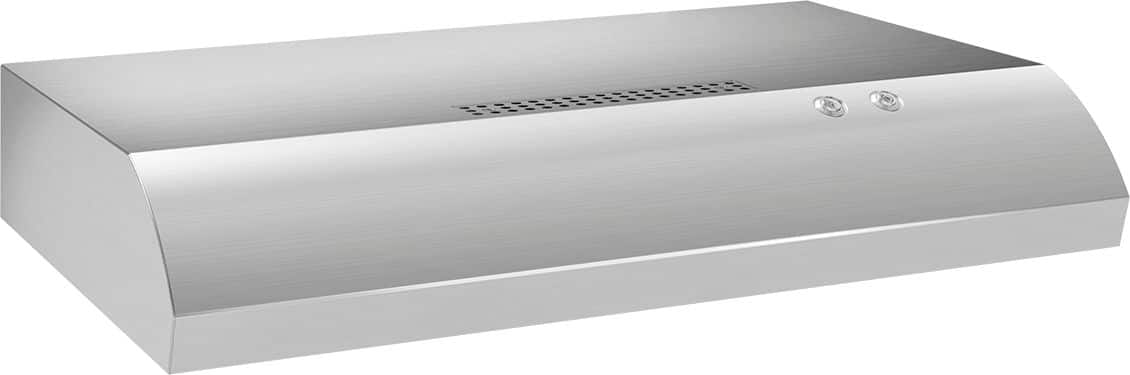 Angle. Whirlpool - 30" Recirculating Range Hood - Stainless steel.
