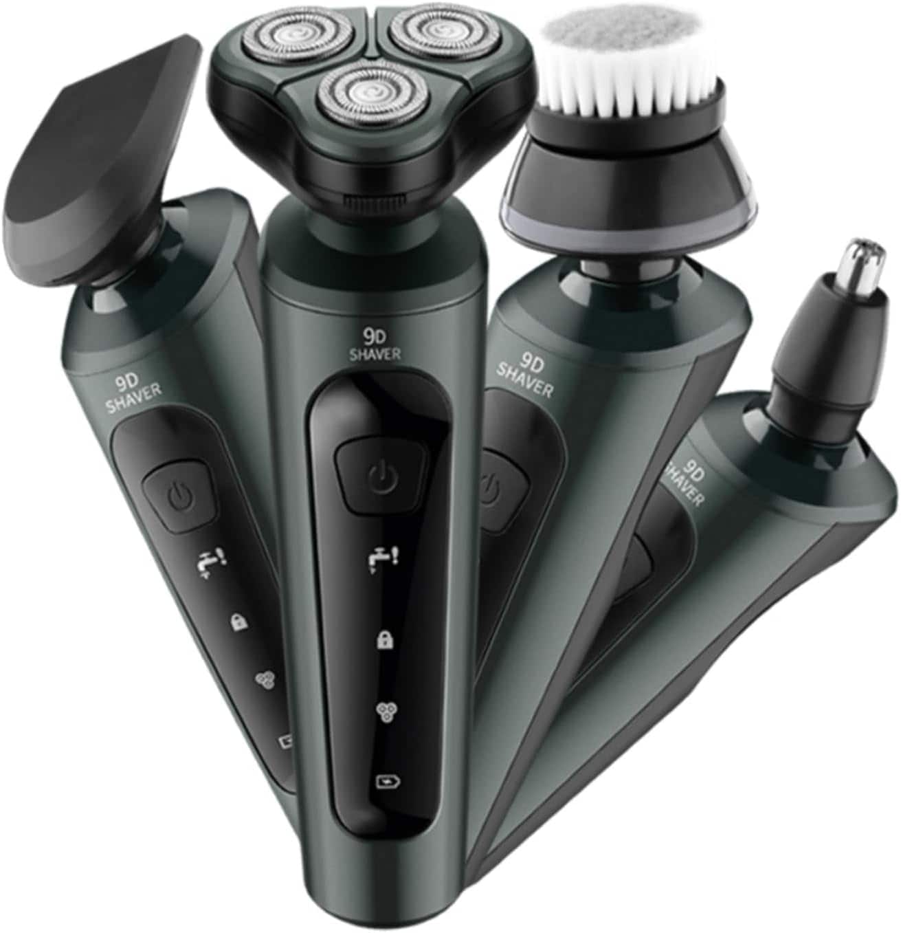 Dazzed Corner - 4-in-1 Electric Shaver for Men, Rechargeable, Trimmer, Brush