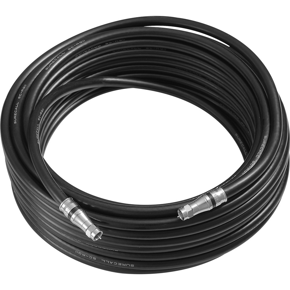 SureCall - 100' RG-11 Low Loss Coax Cable - Black
