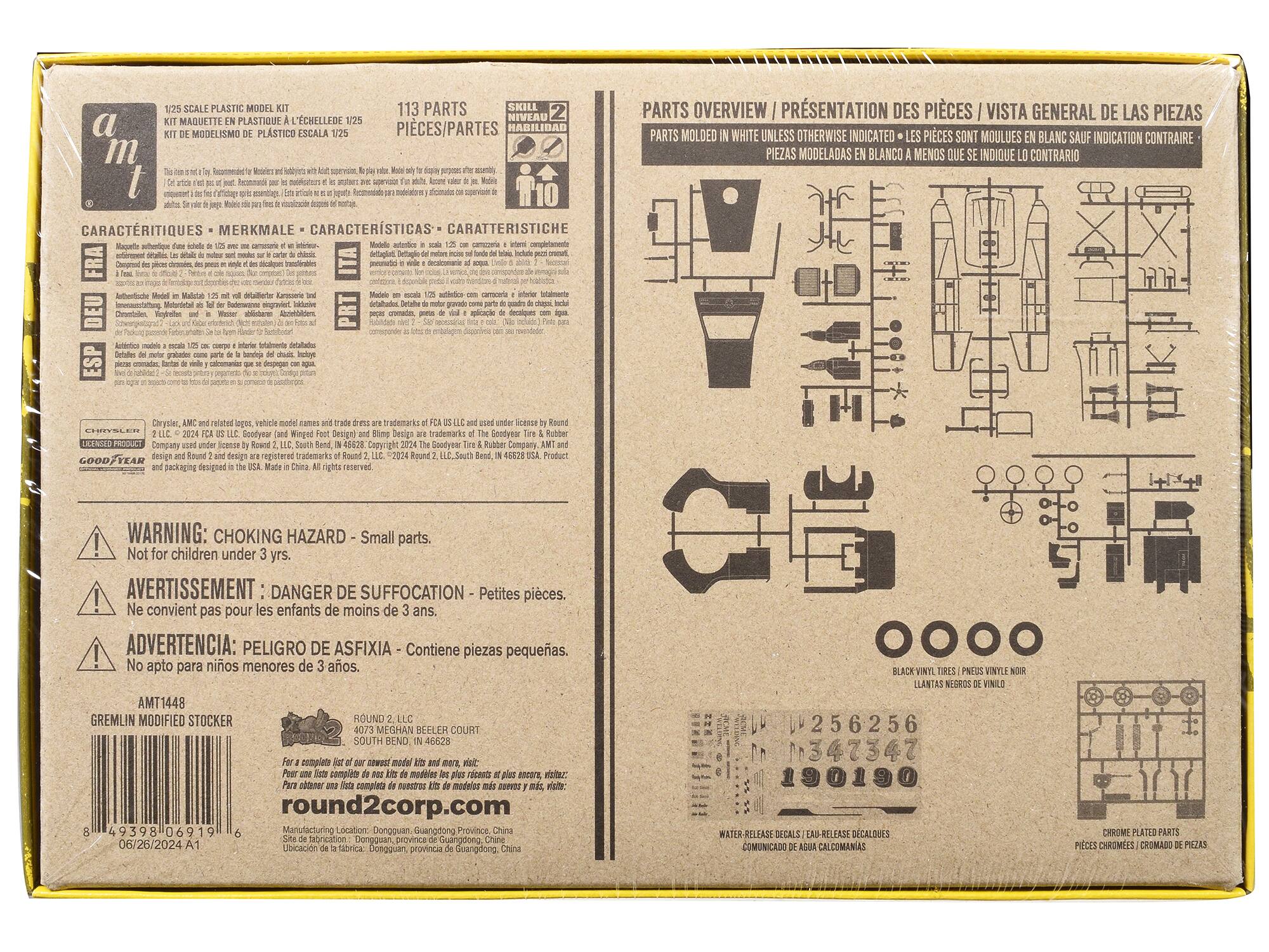 Sure, here is the corrected and grouped text from the image:

---

**1/25 SCALE PLASTIC MODEL KIT**  
KIT MAQUETTE EN PLASTIQUE À L'ÉCHELLE 1/25  
KIT DE MODELSMO PLASTICO ESCALA 1/25  
KIT MODELISMO PLASTICO ESCALA 1/25  

**113 PARTS**  
PIÈCES/PARTES  
PIECES  
PIECAS  

**CARACTÉRISTIQUES - MERKMALE - CARACTERÍSTICA - CARATTERISTICA**  
- Magnétiques, autorisant la fixation de la pièce à 1/25 sur une caméra et un interieur.  
- Attention: ne pas utiliser de colle.  
- Attention: ne pas utiliser de colle.  
- Attention: ne pas utiliser de colle.  
- Attention: ne pas utiliser de colle.  
- Attention: ne pas utiliser de colle.  
- Attention: ne pas utiliser de colle.  
- Attention: ne pas utiliser de colle.  
- Attention: ne pas utiliser de colle.  
- Attention: ne pas utiliser de colle.  
- Attention: ne pas utiliser