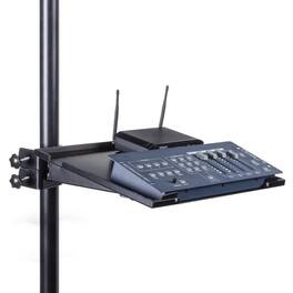 Headliner - Accessory Tray, Heavy Duty Shelf that Mounts to Speaker Stands, Lighting Stands, or Truss, 12.5" x 14"