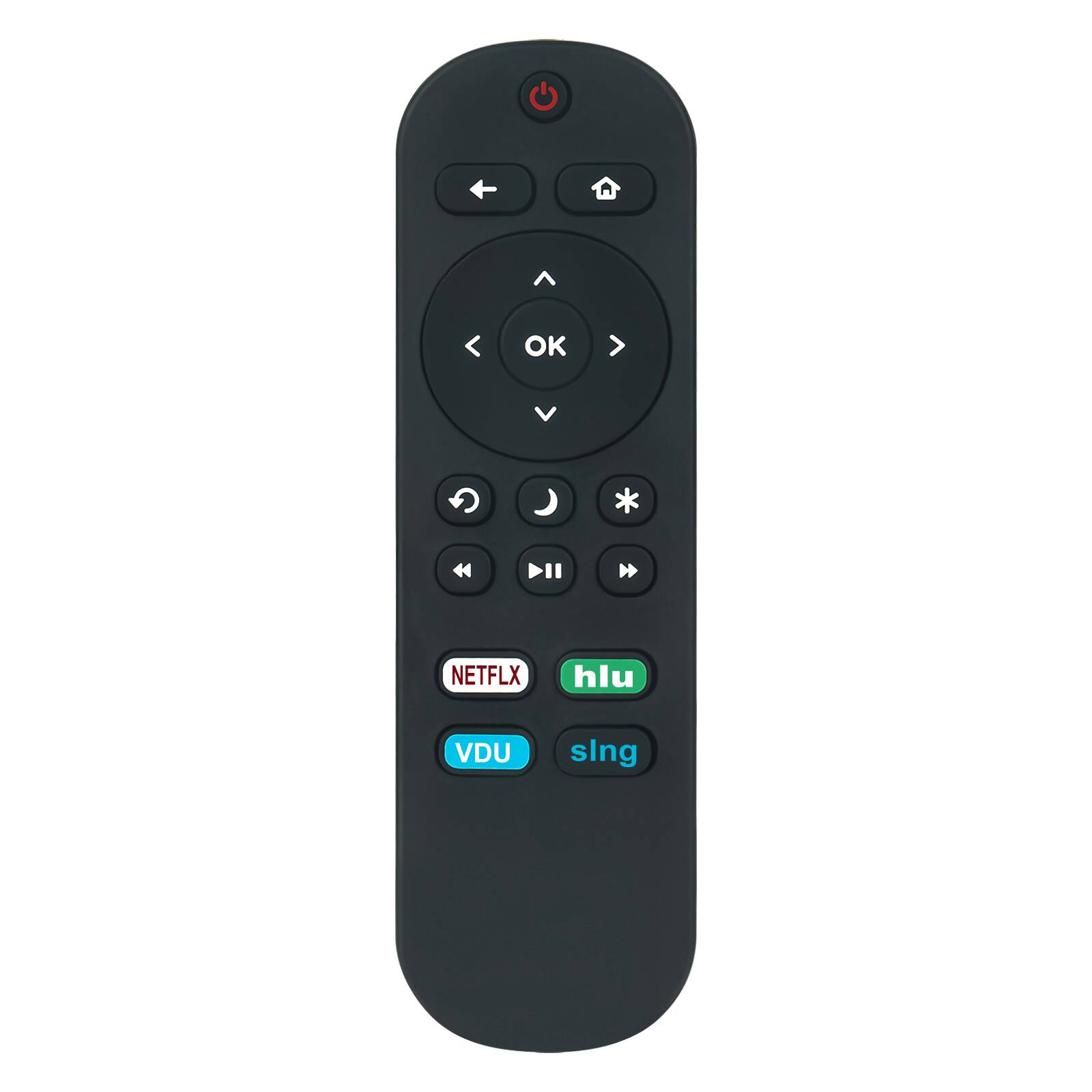 WINFLIKE - New Replacement Remote fit for All Hisense Roku TV, Universal fit for Hisense Smart Built-in Roku TV Remote Controller - Black