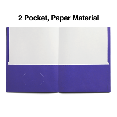 Alt View 2. Staples - Staples Smooth 2-Pocket Paper Folder, Indigo, 25/Box (27534-CC) - Indigo.