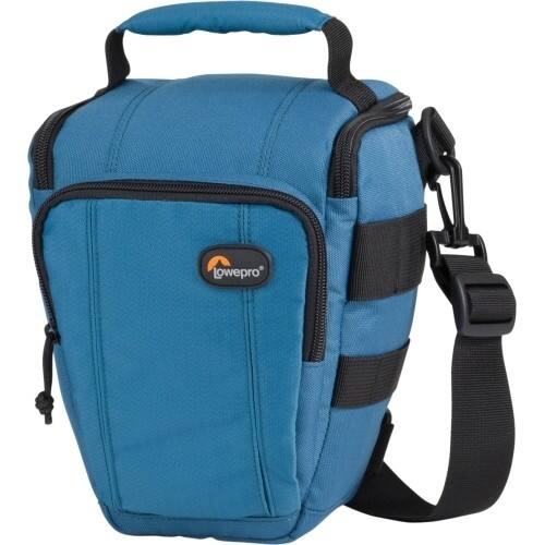 Front Standard. Lowepro - Toploader Zoom Carrying Case (Holster) for Camera - Sea Blue.