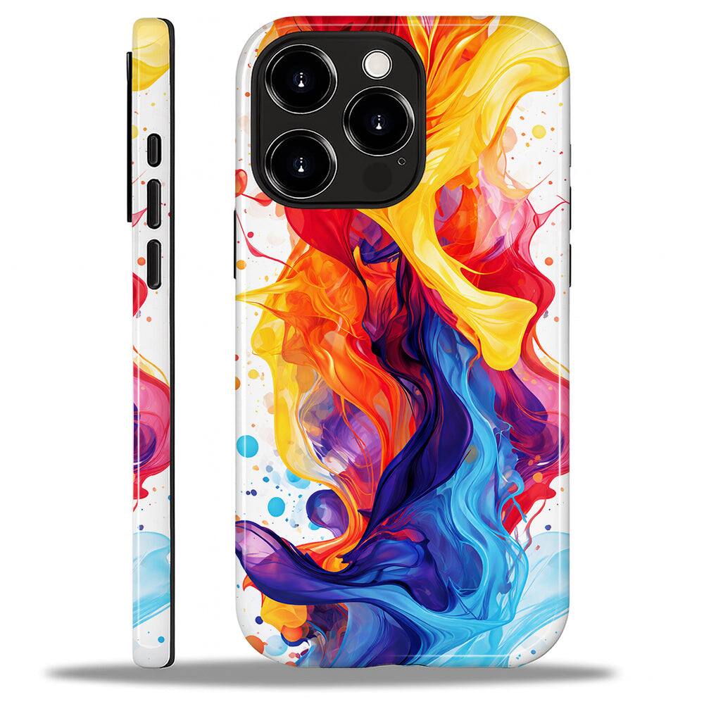 Front. BUBM - Smartphone Case for iPhone - 2-Layer Durable Smartphone Protection Case - Color Tension - Color Tension for iPhone 14 Pro.