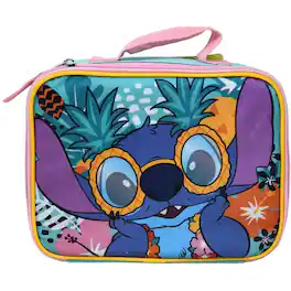 Disney - Stitch Rectangle Insulated Lunch Bag - Tropical Pink and - Blue