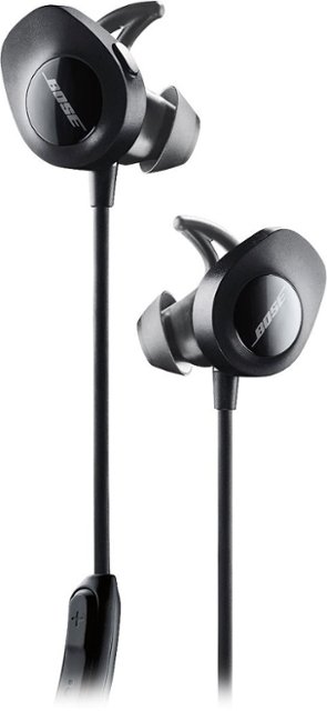 Bose® - SoundSport® wireless headphones - Black - Front_Zoom