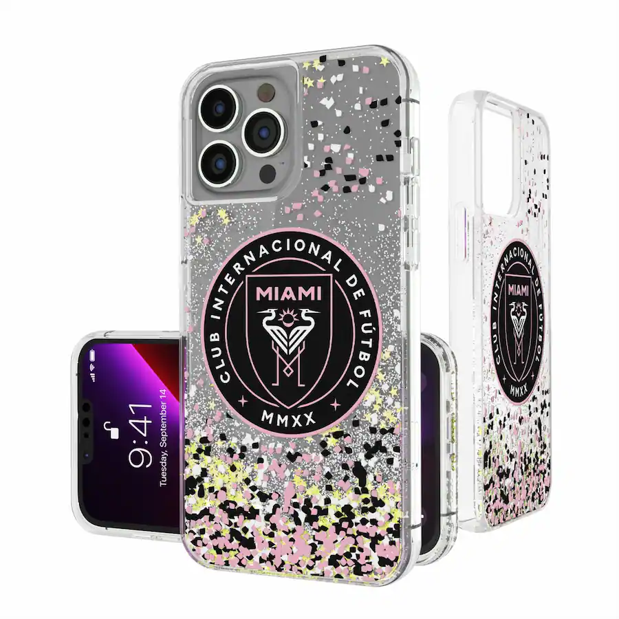 Keyscaper MLS Inter Miami CF iPhone Confetti Glitter Design Logo Case ...