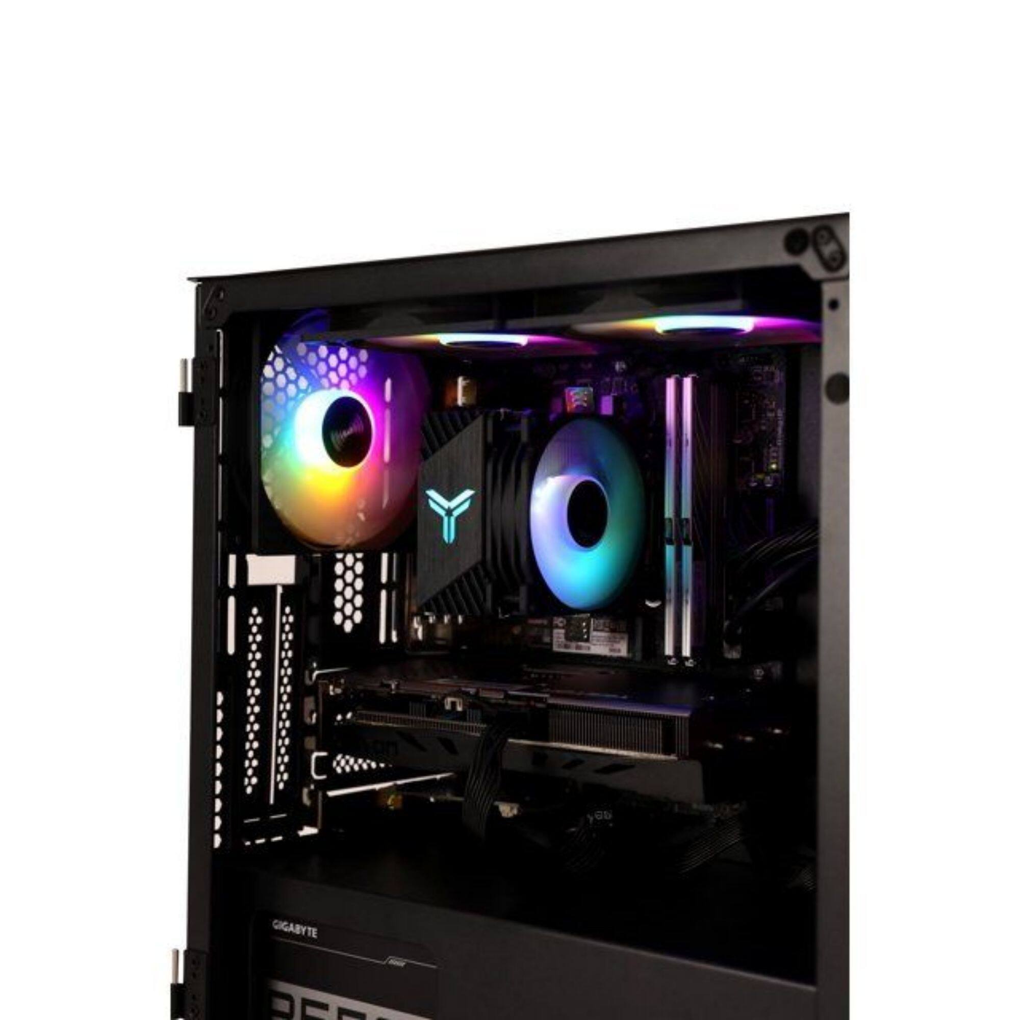 Alt View 1. MXZ - MXZ Gaming Desktop Pc,Intel I5 13400F,RTX5060,1TB SSD NVME,16G DDR4,RGB,Wifi & Win 11 Ready - Black.