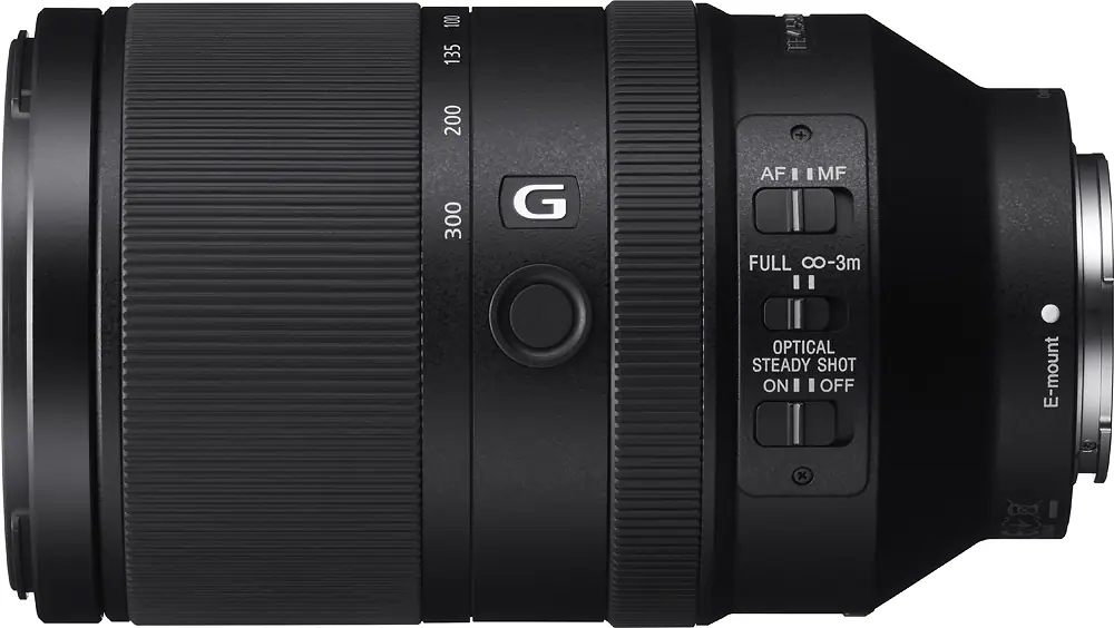 Front. Sony - FE 70-300mm f/4.5-5.6 G OSS Telephoto Lens for Alpha E-mount Cameras - Black.