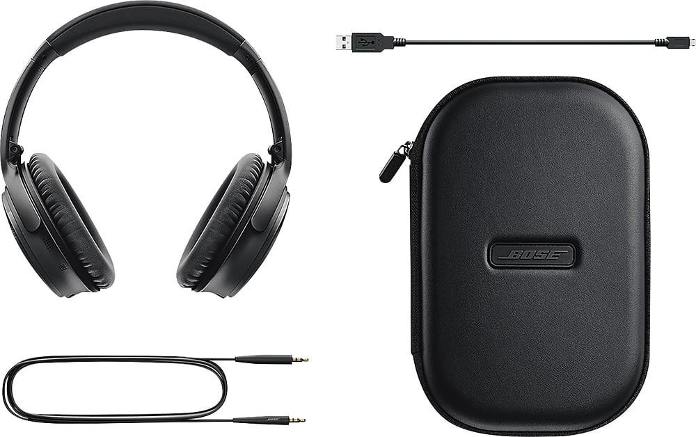 Alt View 15. Bose - QuietComfort 35 Wireless Noise Cancelling Headphones - Black.