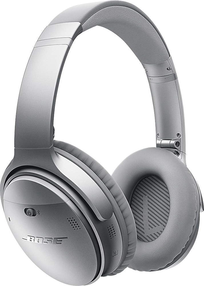 Angle. Bose - QuietComfort 35 Wireless Noise Cancelling Headphones - Silver.