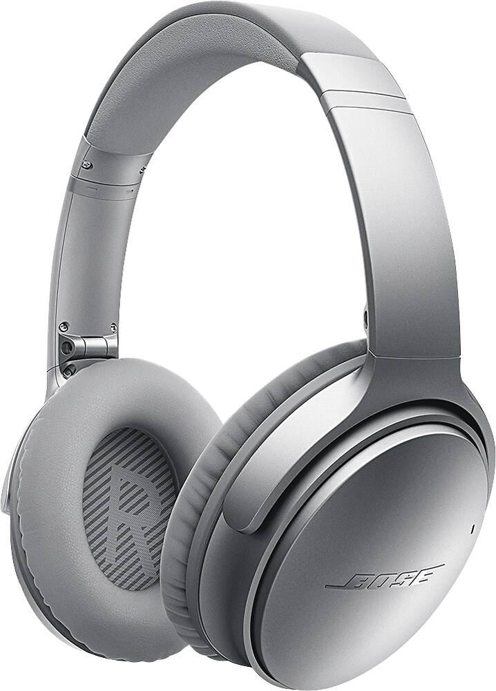 Left. Bose - QuietComfort 35 Wireless Noise Cancelling Headphones - Silver.