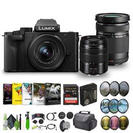 Panasonic - Lumix G100D 4K Mirrorless Camera Bundle With Vlogging Accessories - Black