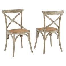 Front. Modway - Gear Dining Side Chair Set of 2 - Gray.