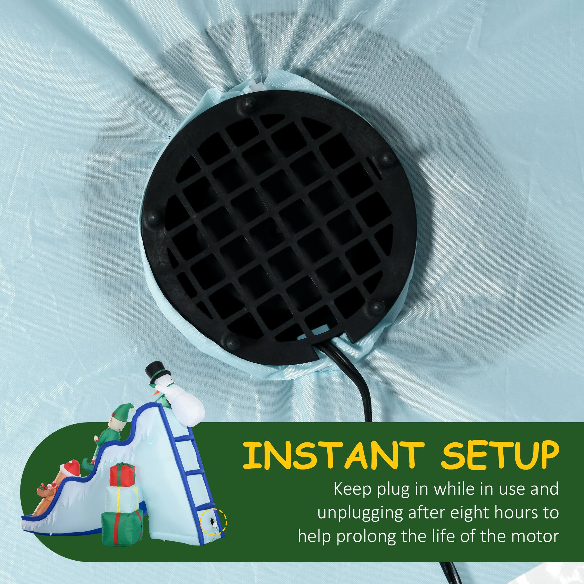 INSTANT SETUP: Keep plug in while in use and unplugging after eight hours to help prolong the life of the motor.